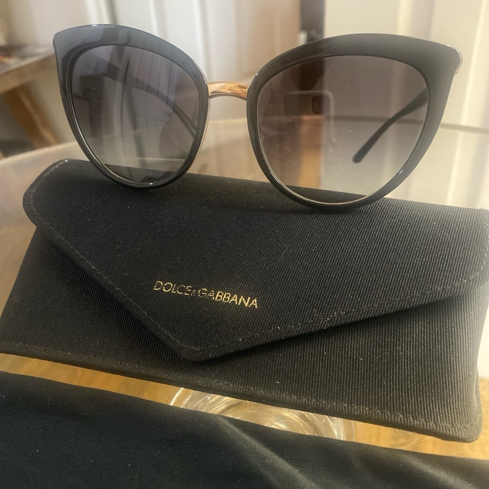Dolce & Gabbana Black Cat-Eye Sunglasses
